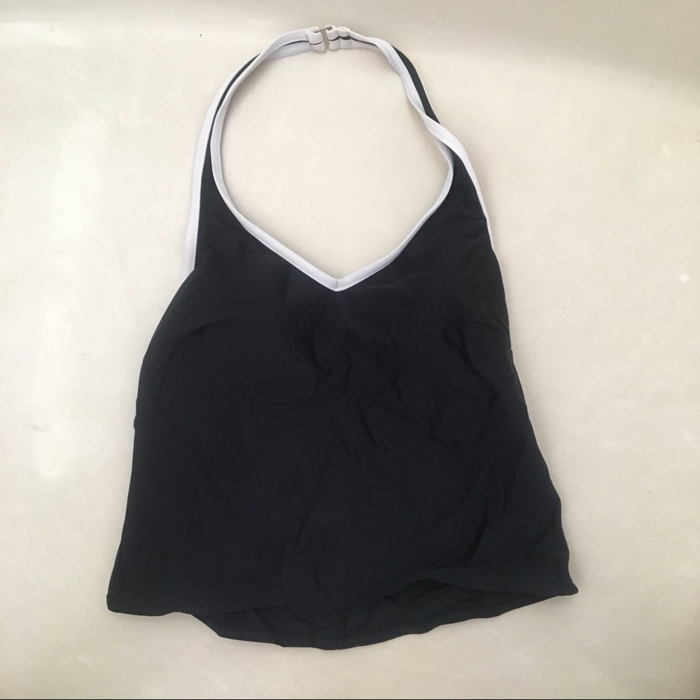 Cherokee black and white tank top swim top
